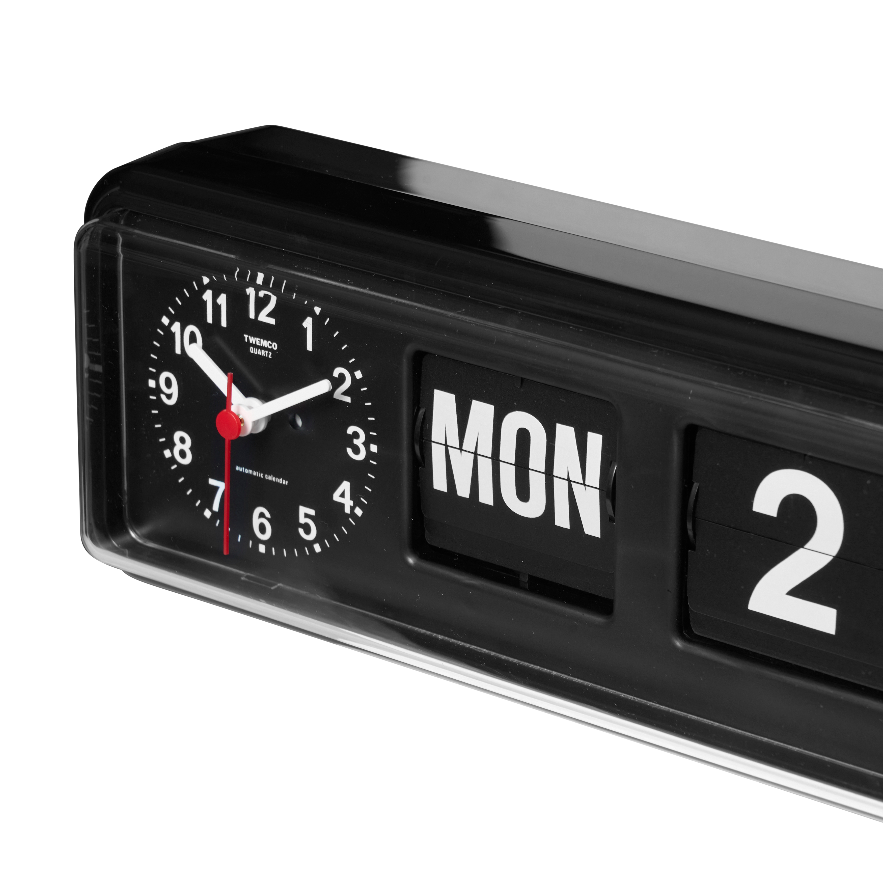 TWEMCO Calendar Flip Wall/Counter Clock - Black, TWEMCO Retro