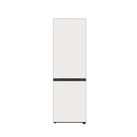 LG 344L Bottom Freezer Refrigerator with Smart Inverter Compressor™ in Cream Beige (Glass) - GB-B3442BE
