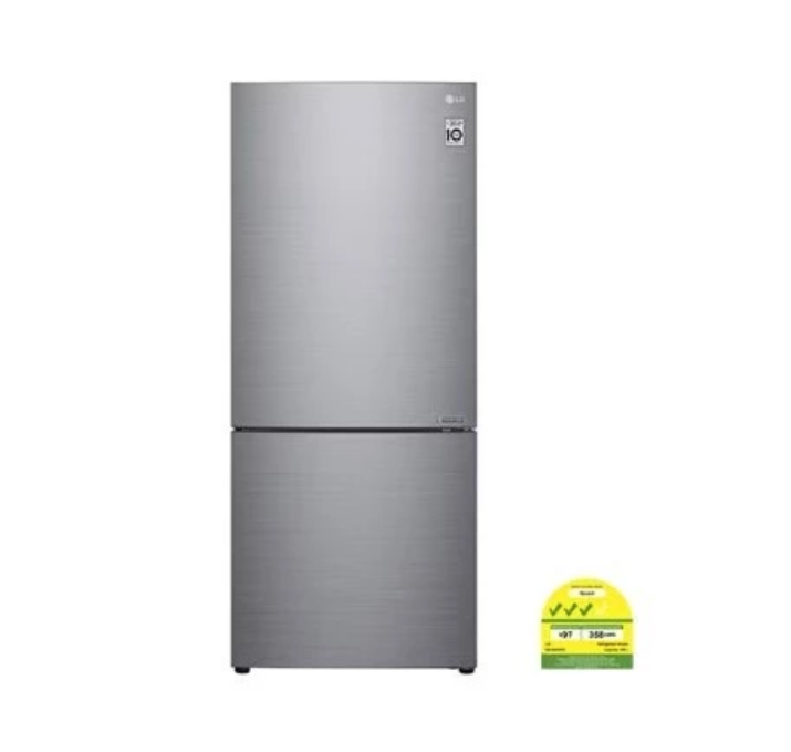 2 Door 408 L Bottom Freezer Refrigerator, GB-B4059PZ, Platinum Silver