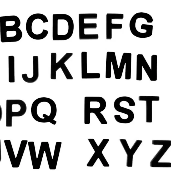 Black Alphabet Magnet Letters - 1