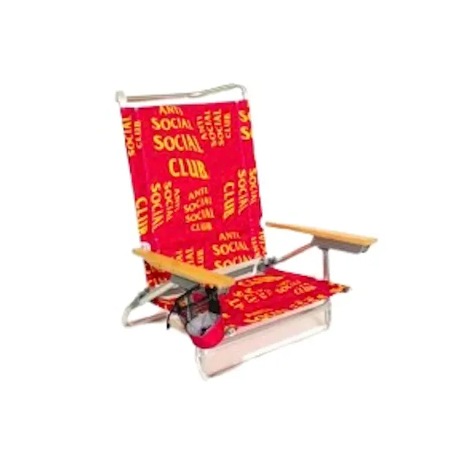 Anti Social Social Club Out Of Office Beach Chair Pink/Yellow - SS21 - 1
