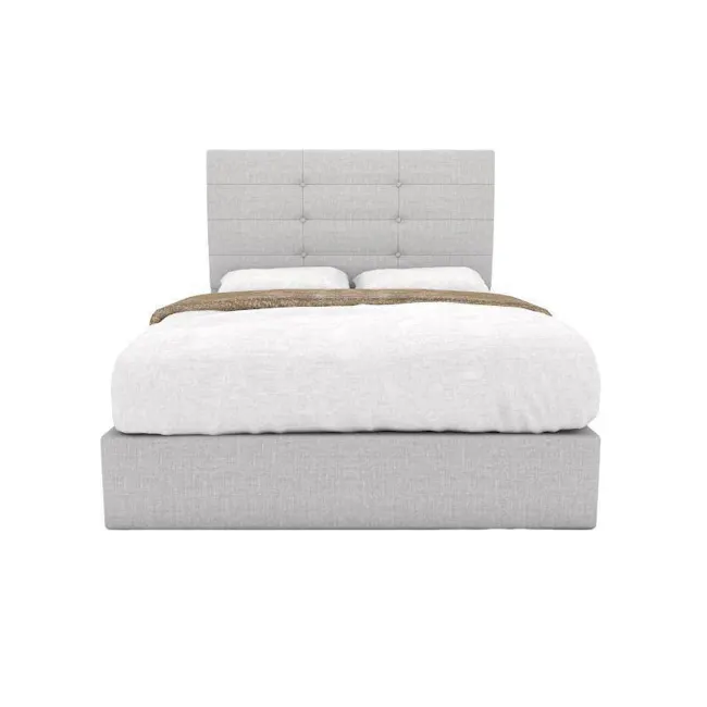 Arlen Fabric Drawer Bed Frame - Single, Blue - 1