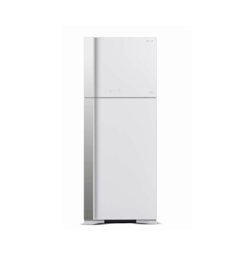Hitachi 2 Door Refrigerator RVG560P7MS-GPW - 450L, Glass Pure White
