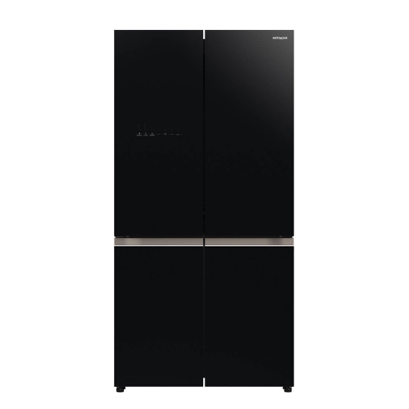 Hitachi R-WB640V0MS French Bottom Freezer Deluxe 569L with Vacuum Compartment - Glass Black (GBK)