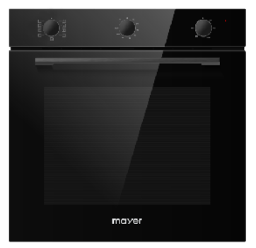 Built-in Oven with Smoke Ventilation System, MMDO8R, 60cm - Black