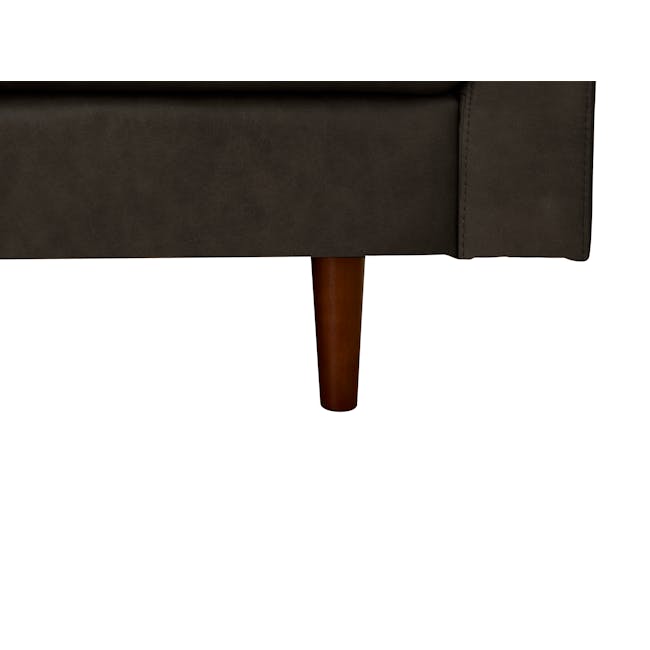 Nolan L-Shaped Sofa - Dark Grey (Premium Aniline Leather) - 6