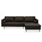 Nolan L-Shaped Sofa - Dark Grey (Premium Aniline Leather) - 0