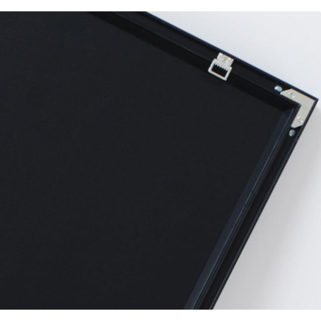 Geometric Framed Canvas 30cm x 40cm - Quarter - 5 - Black frame, metal hinge, sleek design, minimalist style, industrial
