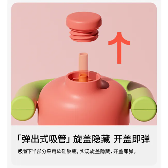 CHAKOLAB Thermal LINLIN Pot Bottle 1000ml - Purple/Orang - 10 - 弹出式吸管, 旋盖隐藏, 开盖即弹, 吸管下半部分采用软硅胶底, 实现旋盖隐藏, 管道设计, 轻便易用, 环保健康