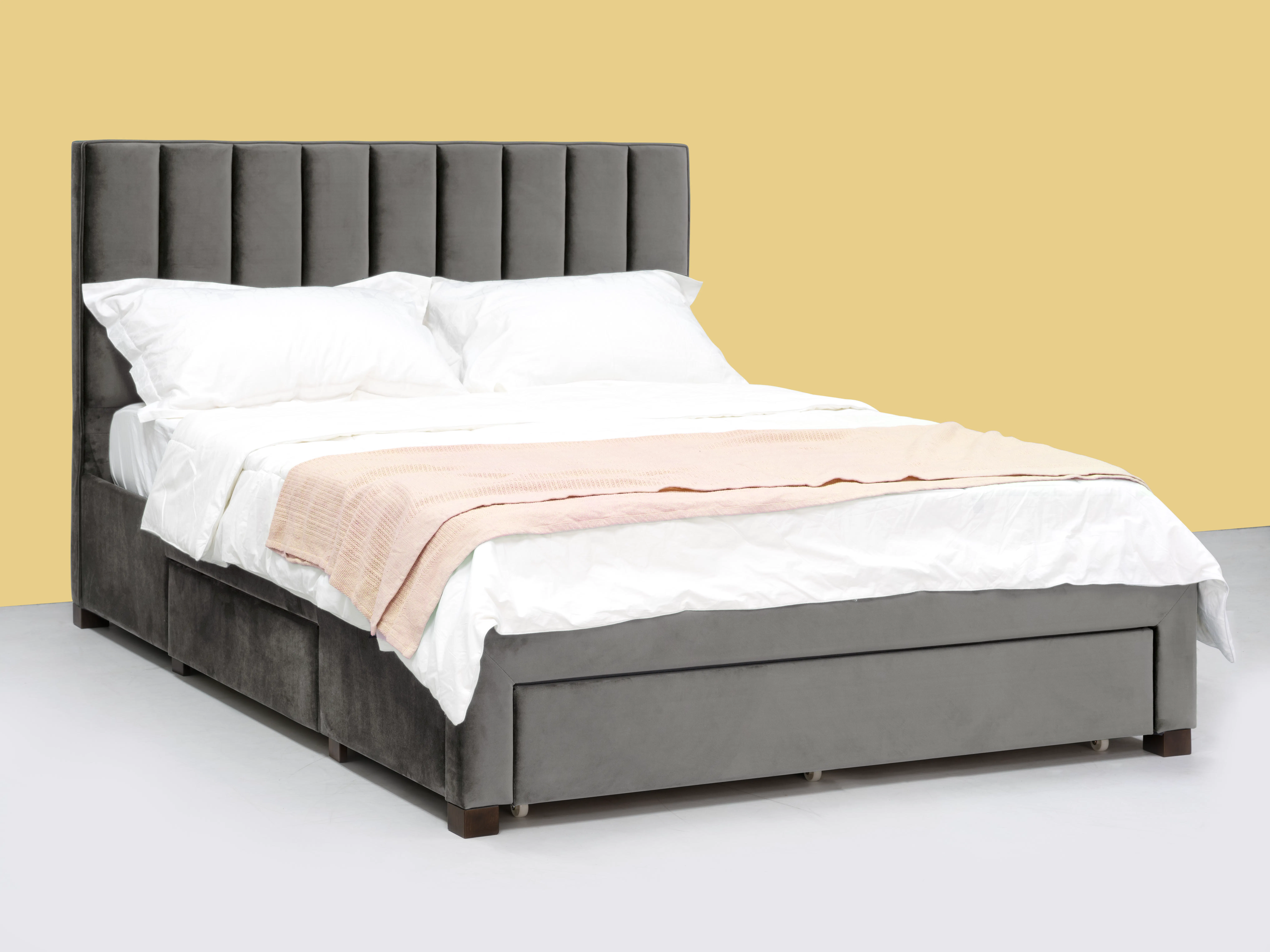 Lexi Queen 3 Drawer Bed In Moonstone And Dream Mattress Hipvan