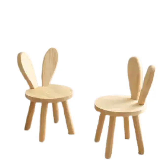 Solid Wood Kids Bunny Chair - 1