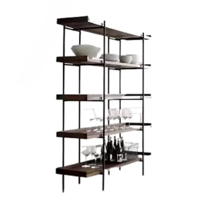 Retro Solid Wood Bookshelf - 1