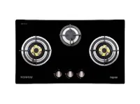 Mayer 86cm 3 Burner Glass Gas Hob MMGH883HI - LPG