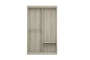 Lorren Sliding Door Wardrobe 1 with Glass Panel - Matte White, White Oak - 8