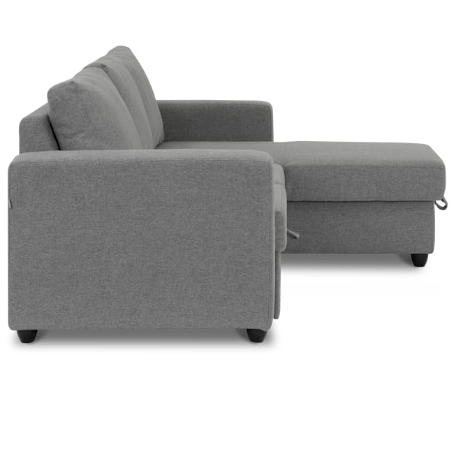 Mia L-Shaped Storage Sofa Bed - Dove Grey - 6
