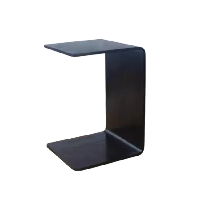 C-Shaped Coffee Table, Large, Black - 1