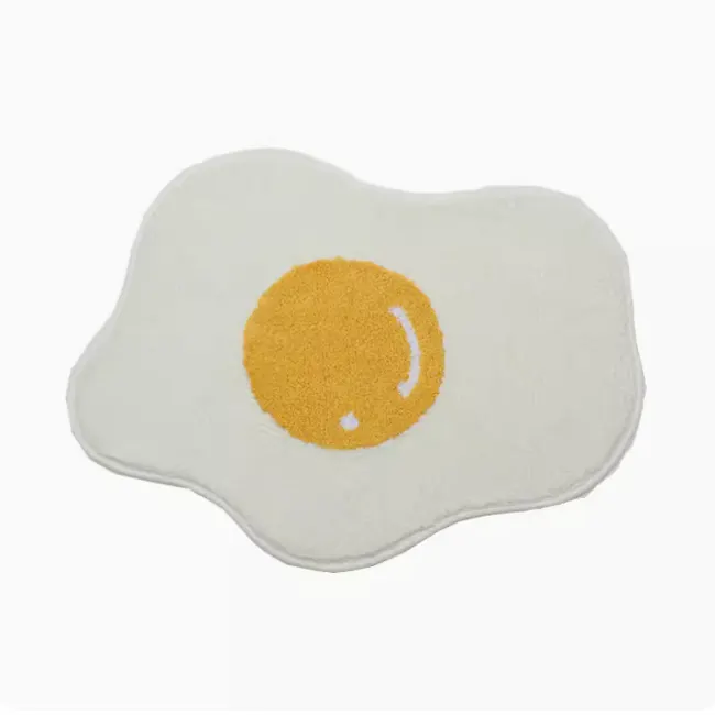 Cartoon Carpet Fried Egg Floor Mat - 1