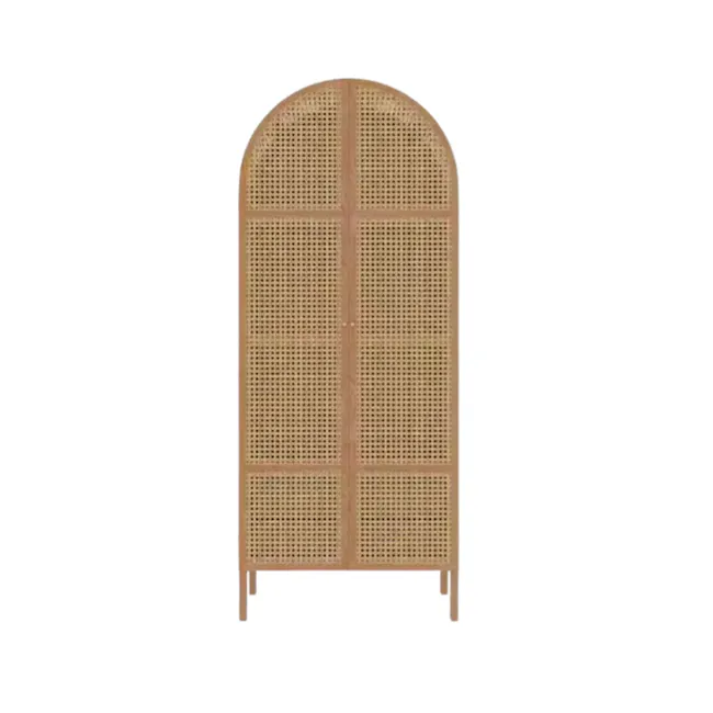 Rattan Double Door Wardrobe - 1