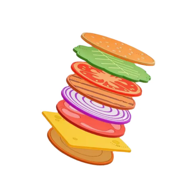 Hamburger Coaster Set - 1