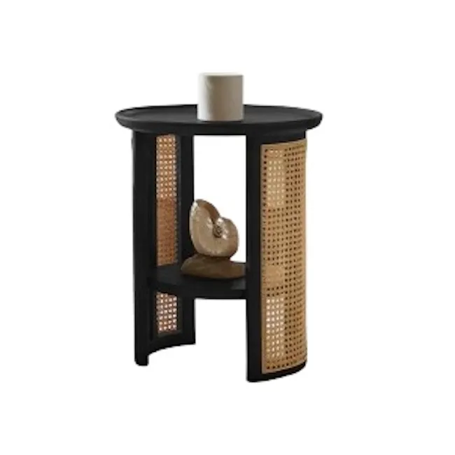 Nordic Rattan Side Table - 1