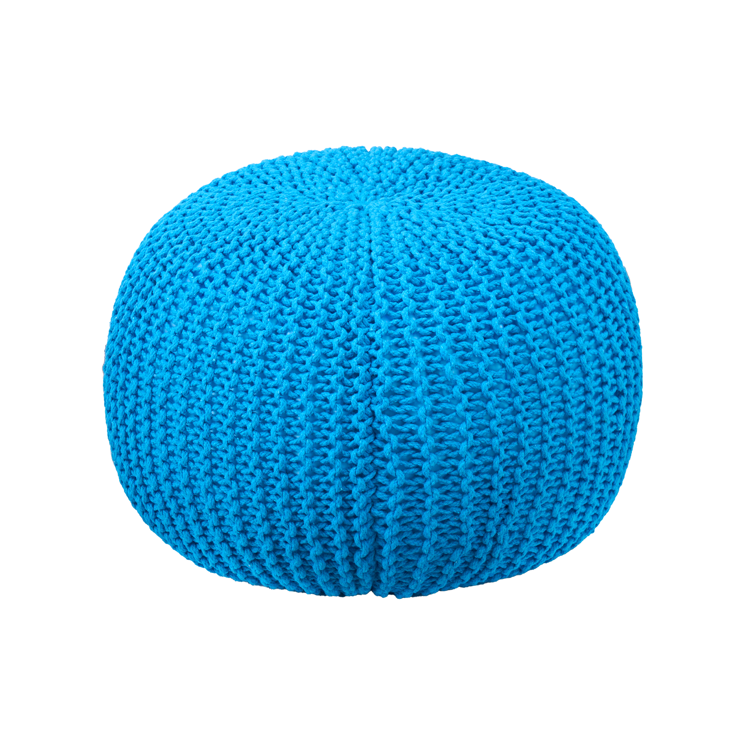 Moana Knitted Pouf - Turquoise