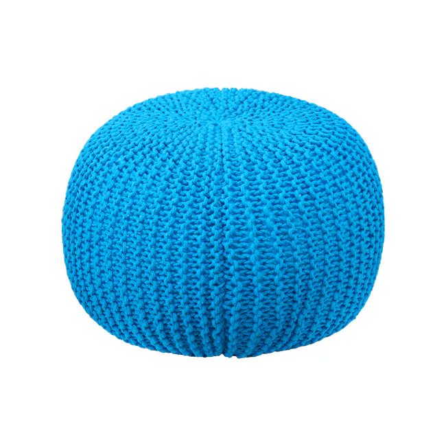 Moana Knitted Pouf - Turquoise - 1