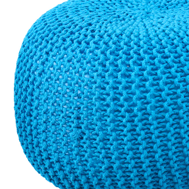 Moana Knitted Pouf - Turquoise - 7