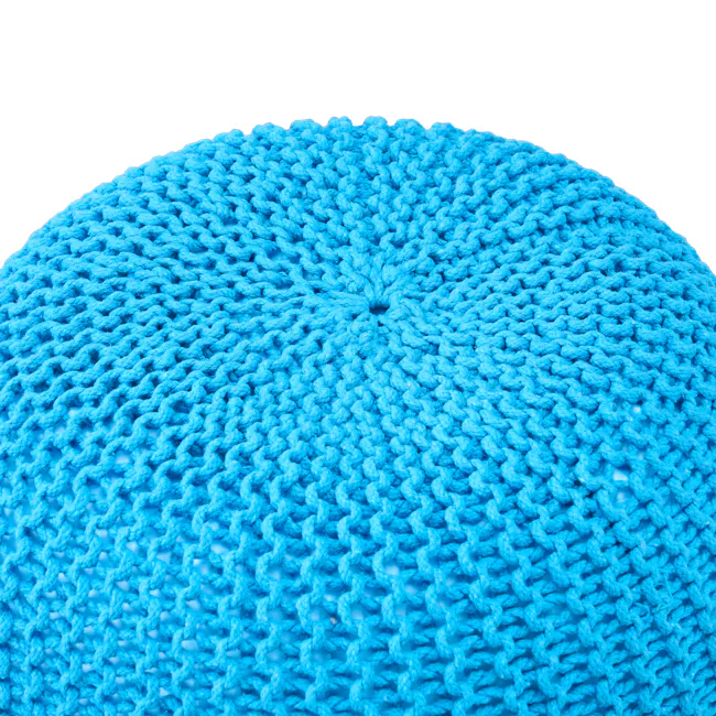 Moana Knitted Pouf - Turquoise - 6