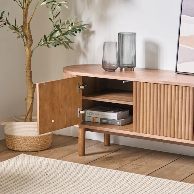 Gionne TV Console 2m - Walnut - 5