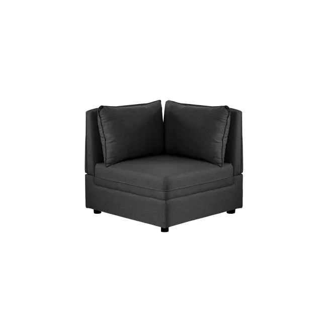 Cameron Corner Unit - Orion (Fabric) - 1 - Modern gray upholstered armchair, sleek design, comfortable seating, plush