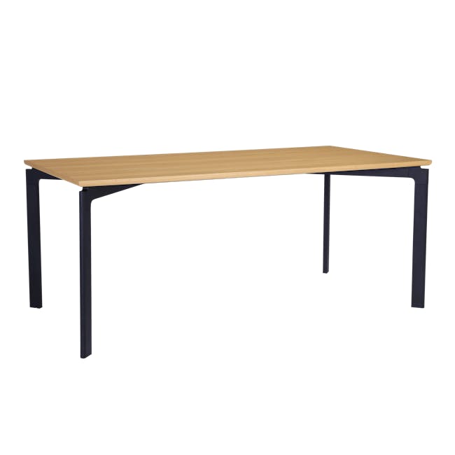 Navid Dining Table 1.8m- Oak, Black - 5