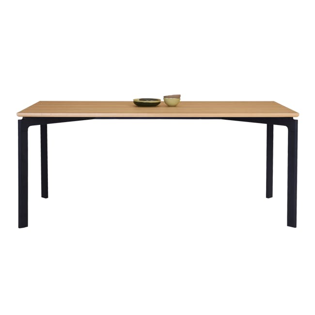 Navid Dining Table 1.8m- Oak, Black - 2