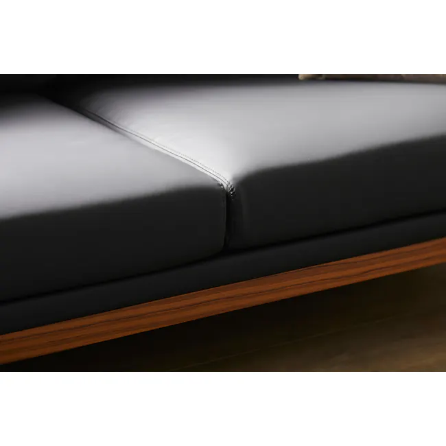 (As-is) Bentley 3 Seater Sofa - Jet Black (Faux Leather) - 26 - 19