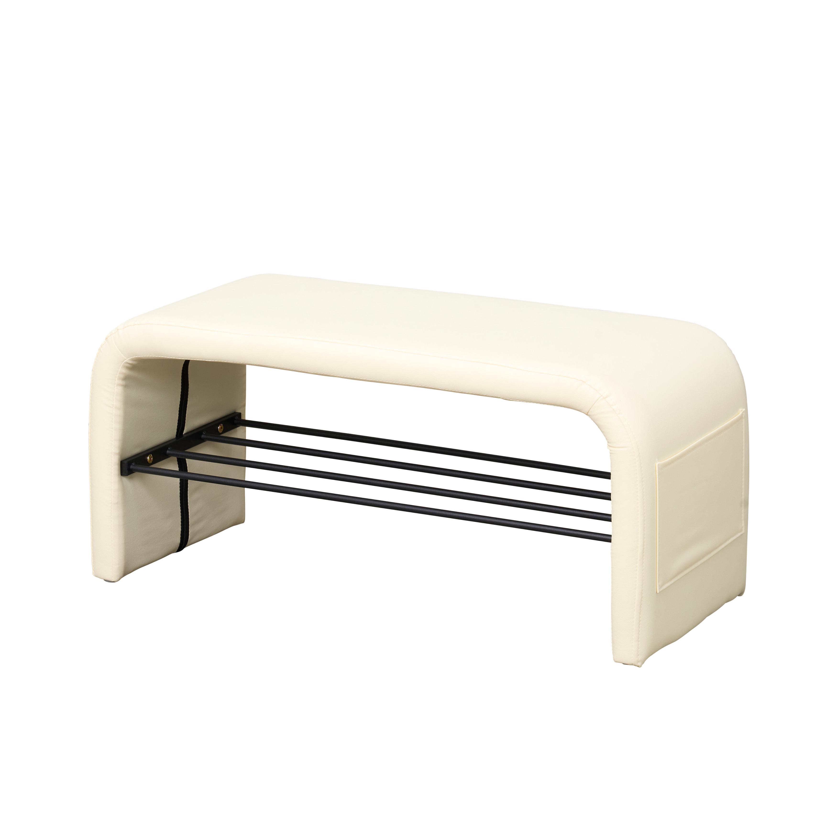 Samy Shoe Bench 0.8m - Ivory (Pet Friendly)