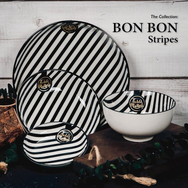 Table Matters BonBon Stripes 8 inch Coupe Plate - 3