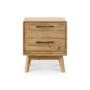 Todd Twin Drawer Bedside Table - 0
