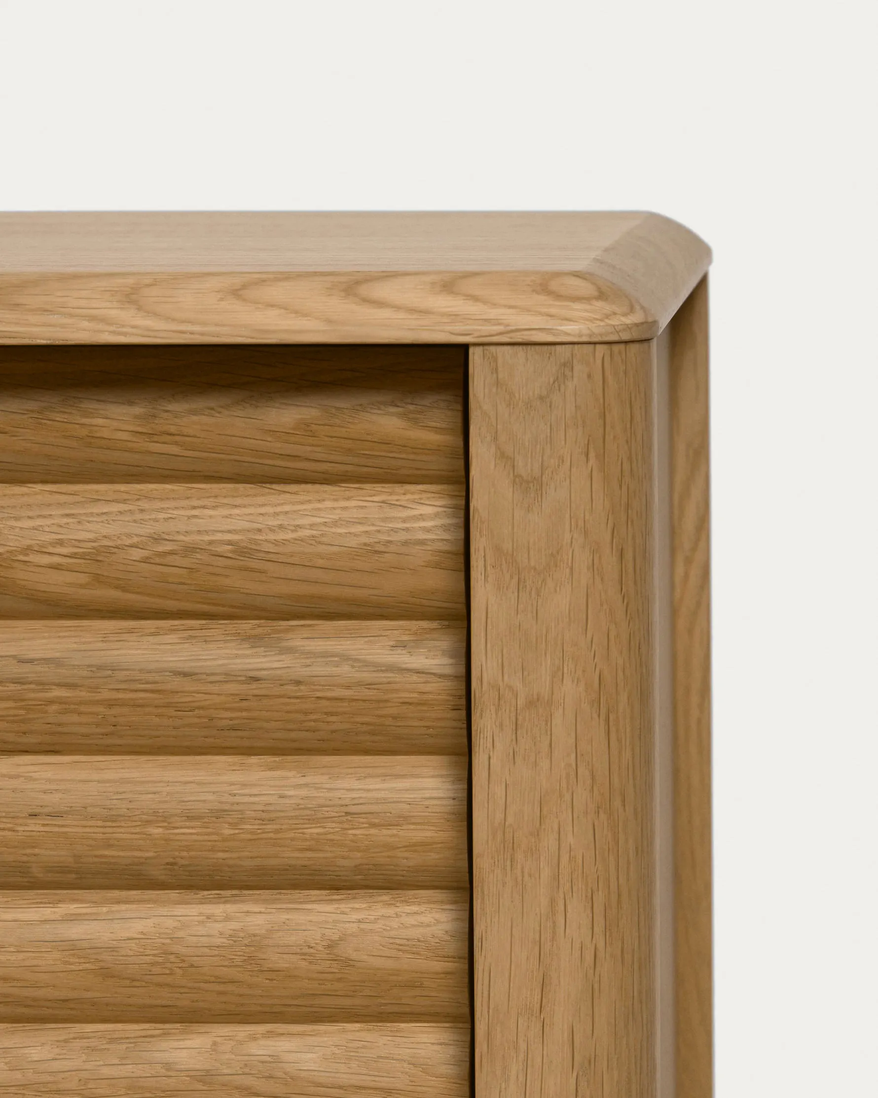 Lenon 2-Door Solid Wood and Oak Veneer TV Stand, 200 x 57 cm, FSC MIX - 10
