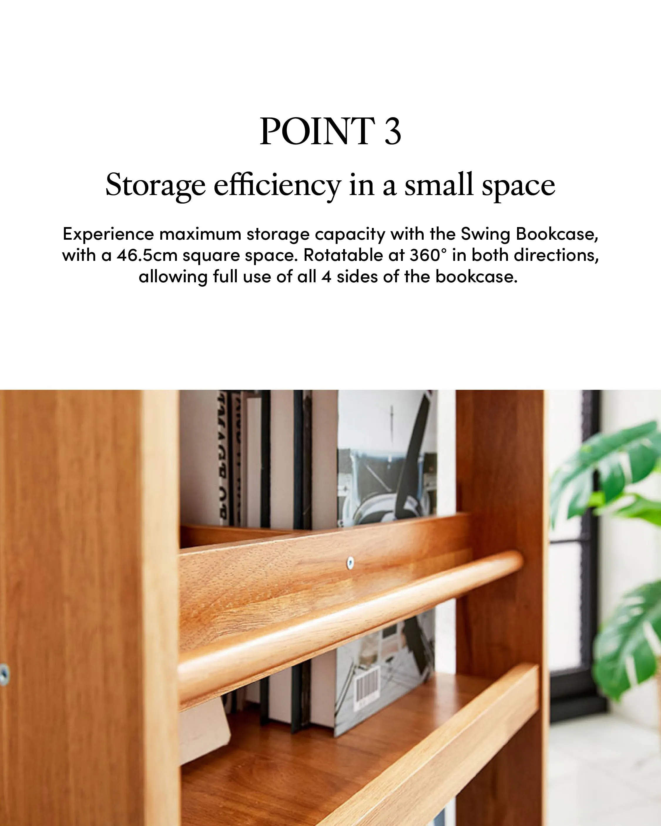 Swing Bookcase - Momsboard (White) - 7