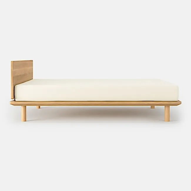 MUJI Wooden Bed Frame Headboard - Oak Veneer, W147 x D2.5 x H45 cm - 3