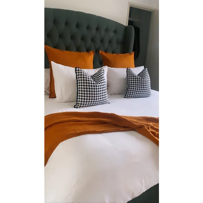 Houndstooth Luxe Cushion Cover - Black & White | Indigo Lane - Cover Only - 4