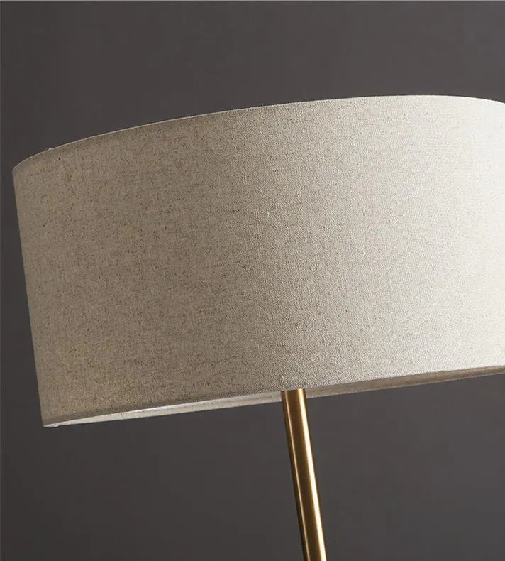 Eddy Elegant Chic Drum Shaped Floor Lamp - Black, White Shade - 7