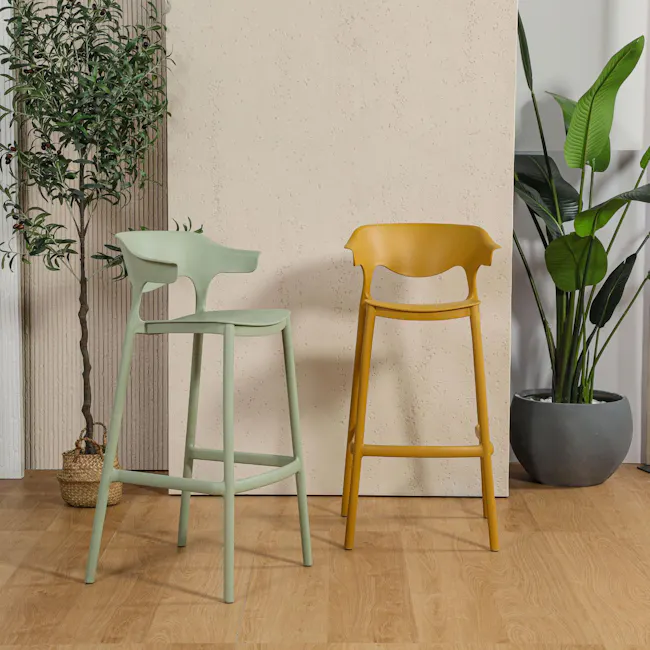 Yato Halved-Arm Bar Chair - SH750 - Mustard Yellow - 8