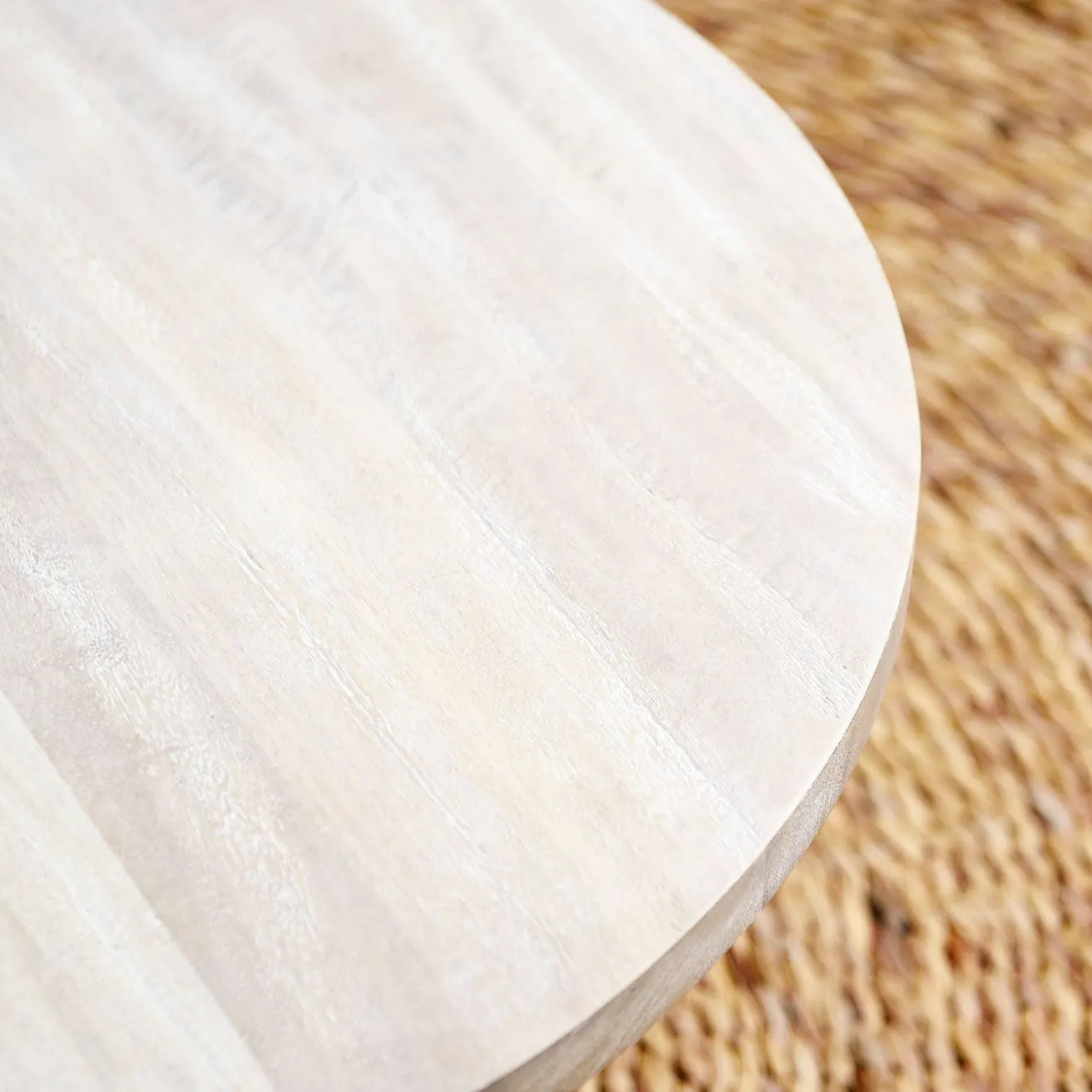 Gili Coffee Table - White Wash (50cm) - 7