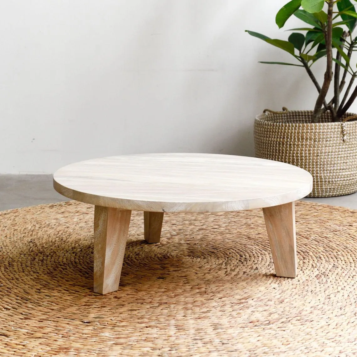Gili Coffee Table - White Wash (50cm) - 9
