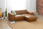 Milan 3 Seater Sofa - Tan (Faux Leather) - 1
