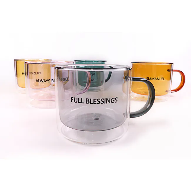 Vintage Glass Mug – The Commandment Co (EMMANUEL, Brown) - 7