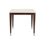 Persis Marble Square Dining Table 0.8m - White, Walnut - 2