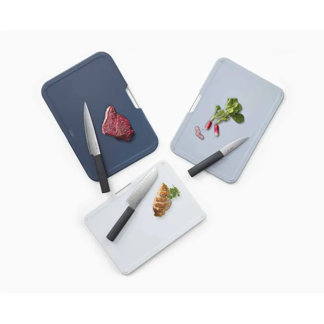 Nest Boards Plus 6-piece Grey Knife & Chopping Board Set - 7