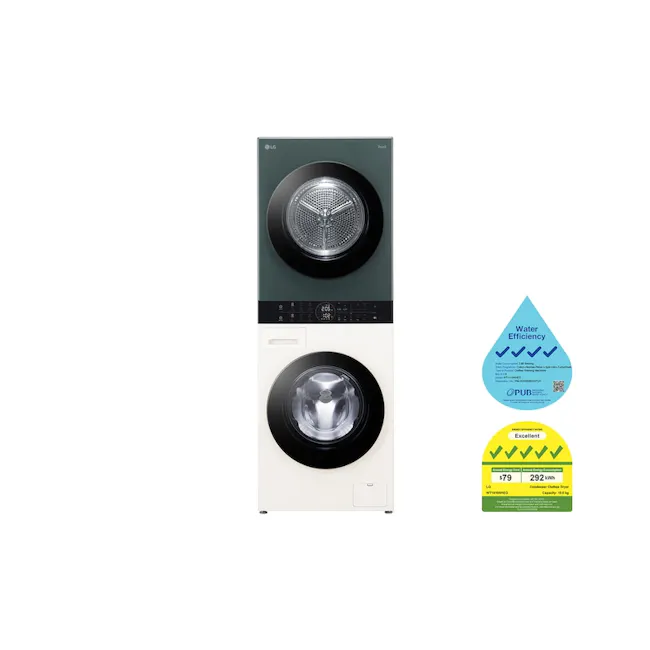 LG 14/10kg AI DD™ Front Load WashTower™ - WT1410NHEG - 2