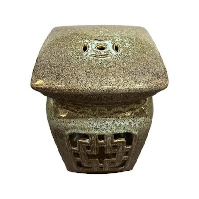 Square Ceramic Garden Stool - 4
